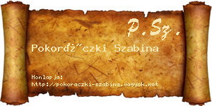 Pokoráczki Szabina névjegykártya